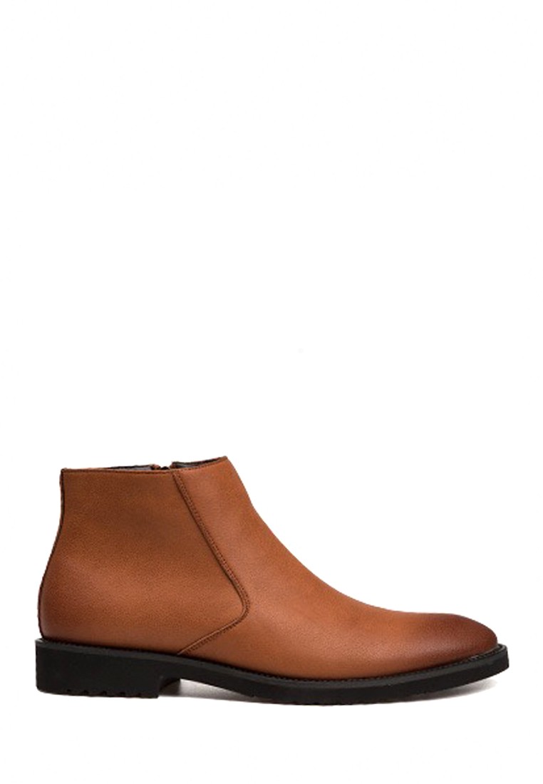 VANSA Basic Microfiber Leather Low-Cut Boots VSM-B825