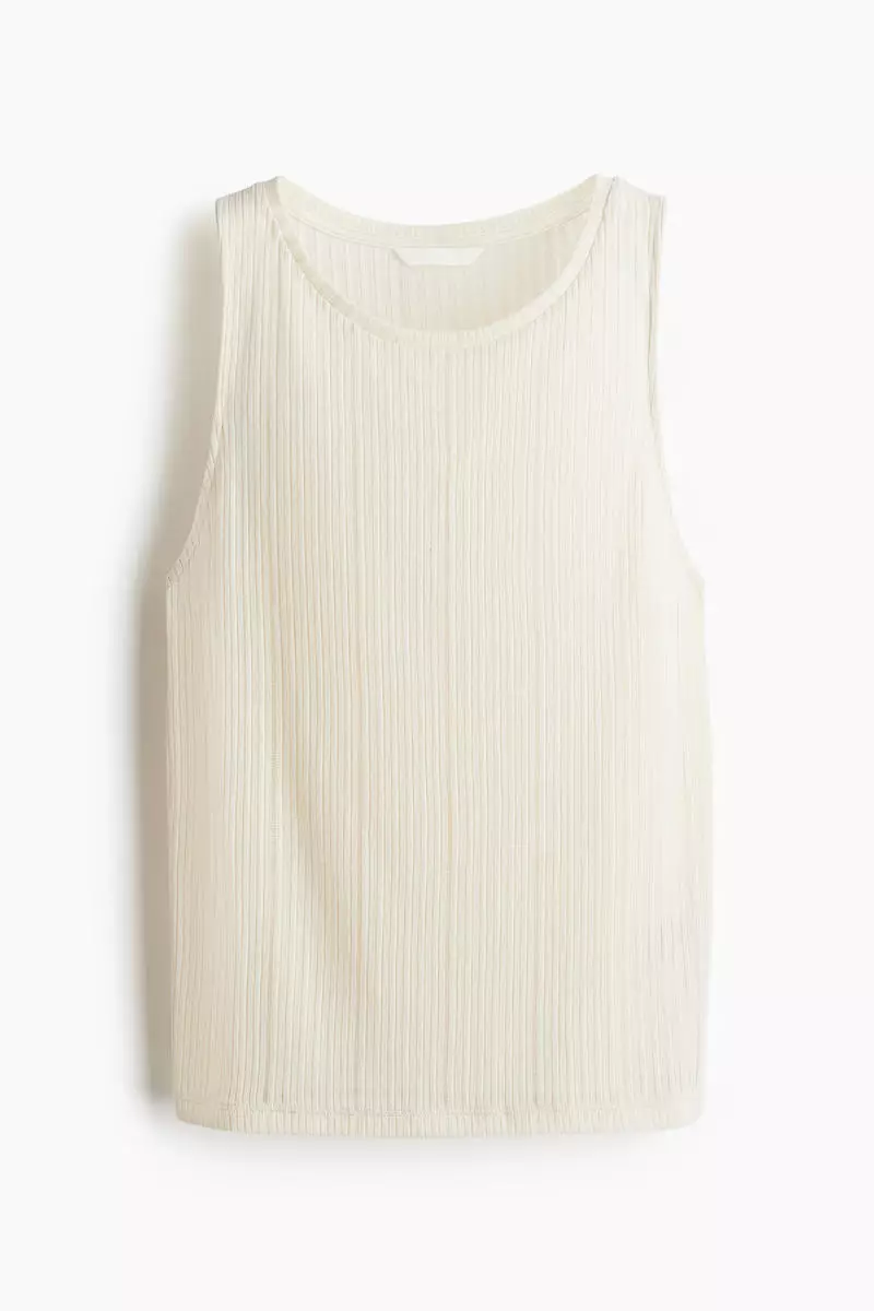 Rib-knit vest top