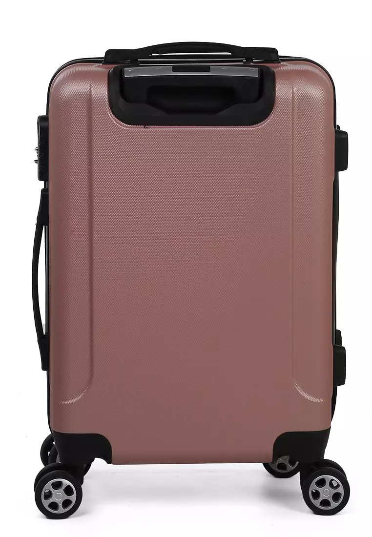 Carlton Tas Koper Hardcase Unisex Size 20Inch Suitcase Combination Lock Large Compartment Material ABS+PVC Coated ORIGINAL - Pink