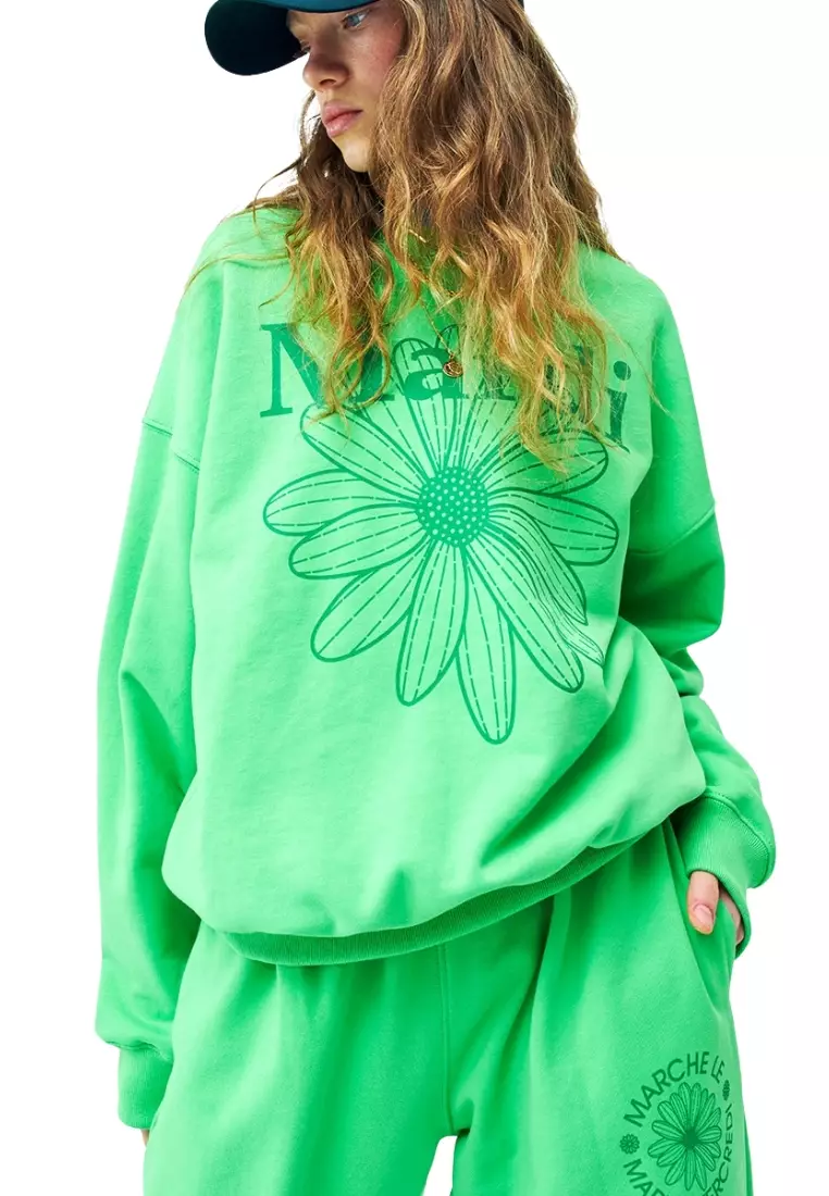 Sweatshirt Flowermardi - Vivid Green Deepgreen