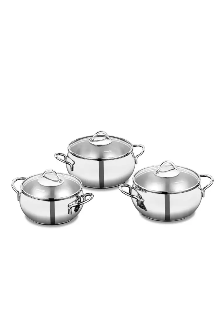 Cookware :: Cookware Set :: A2864 Korkmaz Stona 7 Piece Cookware