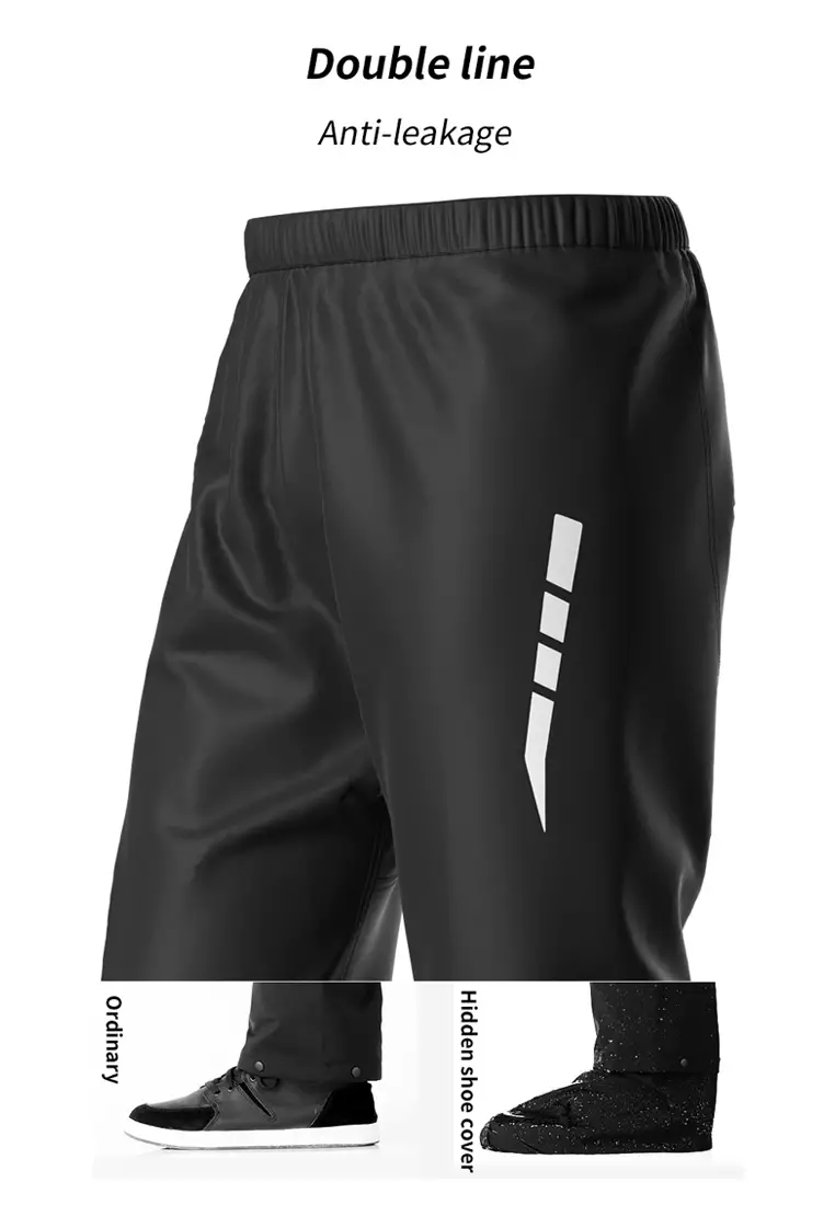 Motowolf MDL0403B 100D Satin Raincoat Jacket And Pants - Black