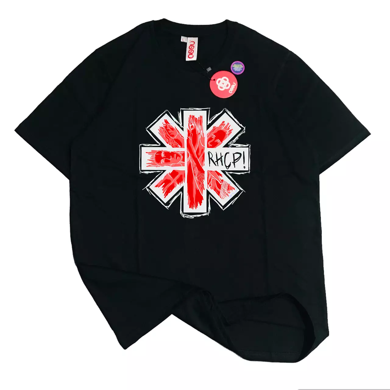 OSSU RHCP - Logo Personil - Black Tshirt