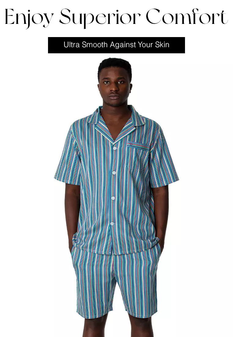 Mens short sleeve on sale pjs