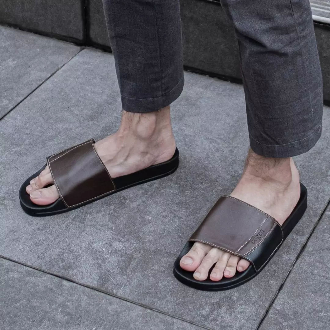 Sandal Pria Cogen Fun Series - Brown Black