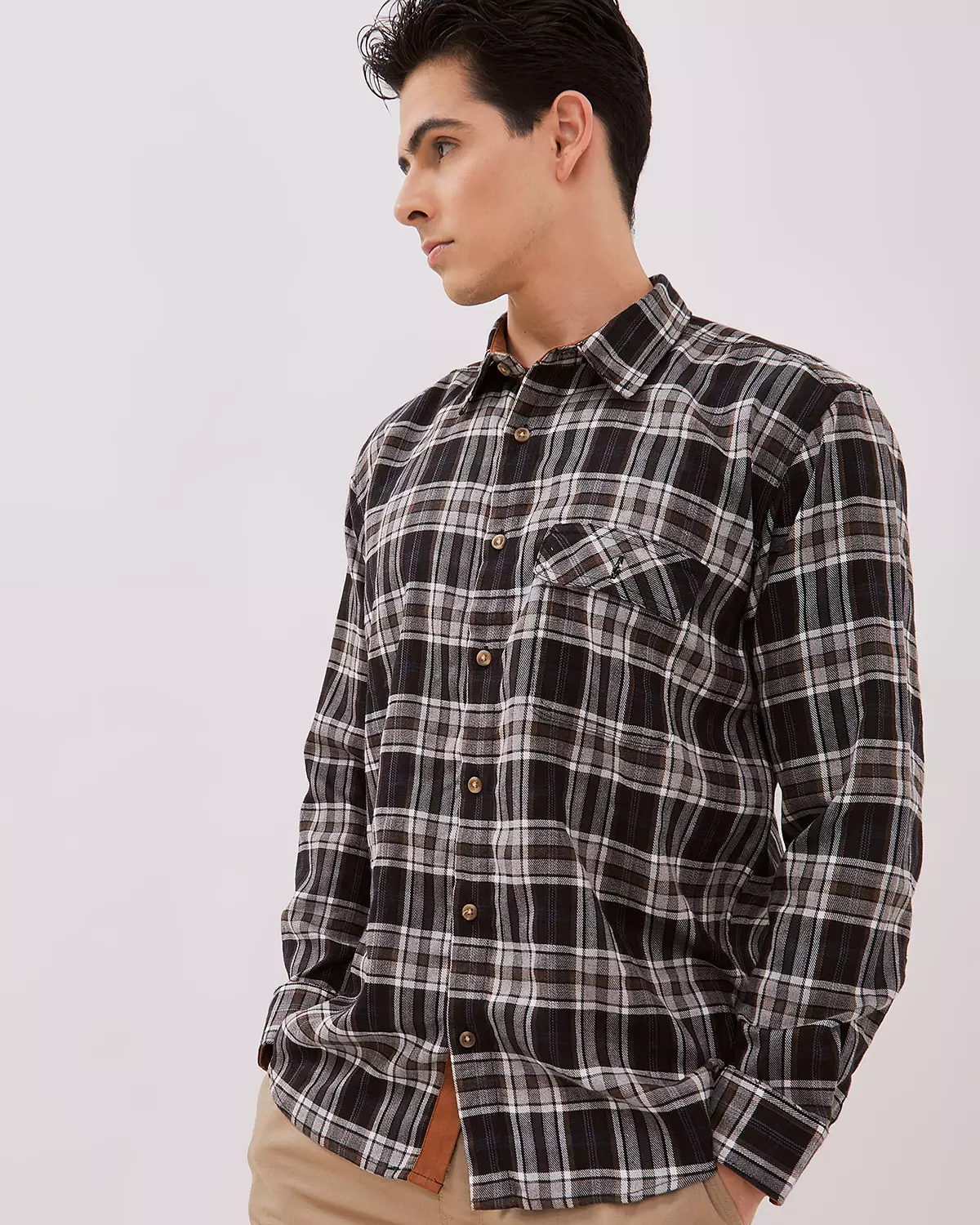 MEN'S BLACK LONG SLEEVED SHIRT