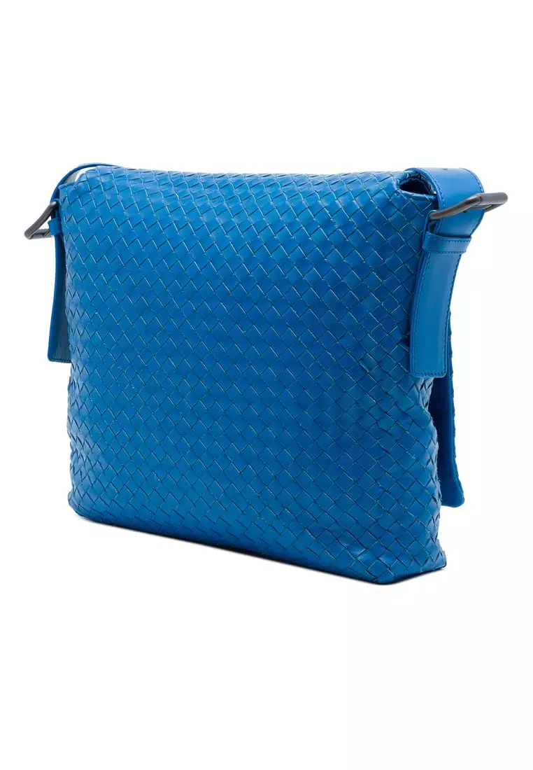 Pre-Loved Bottega Veneta Nappa Intrecciato Flap Crossbody