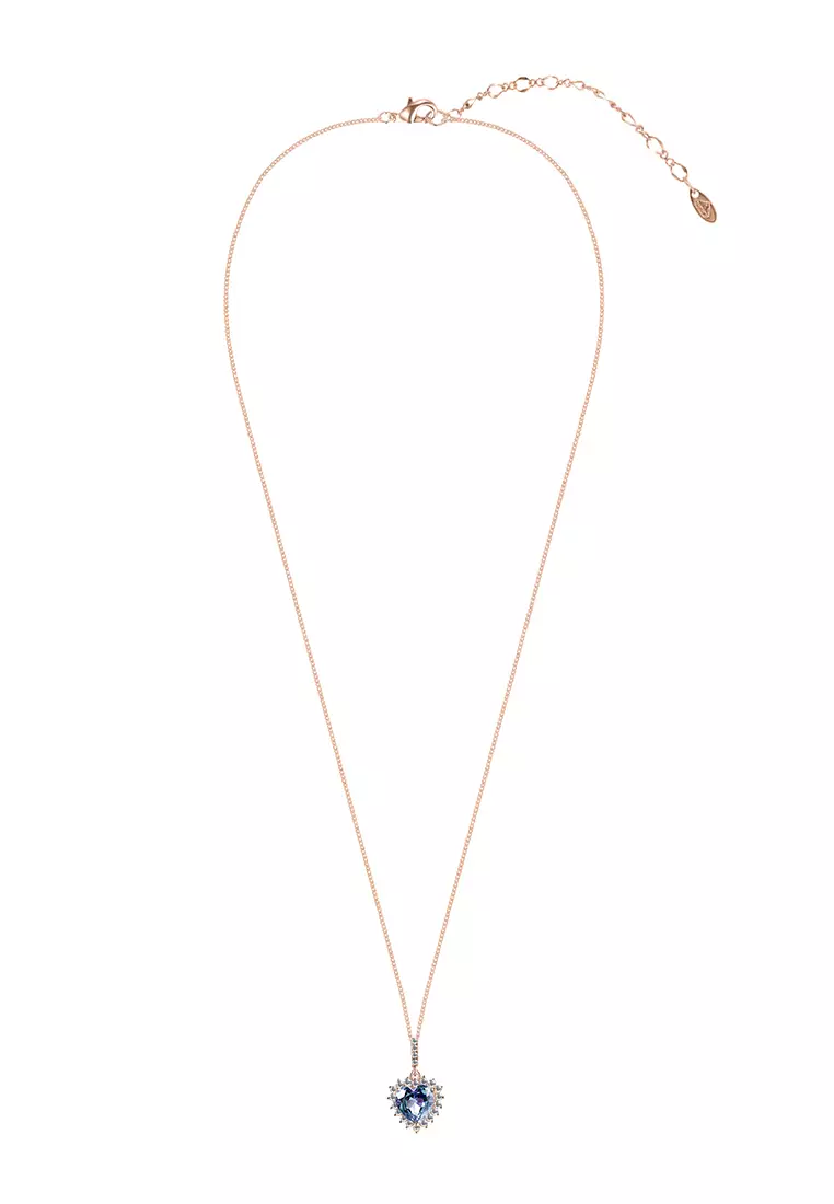 [ Alexandrite Collection ] Blazing Heart Alexandrite Pendant Silver S925 RG - Kalung by Her Jewellery