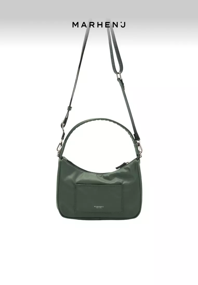 CELINA Nylon Crossbody Bag Forest Green