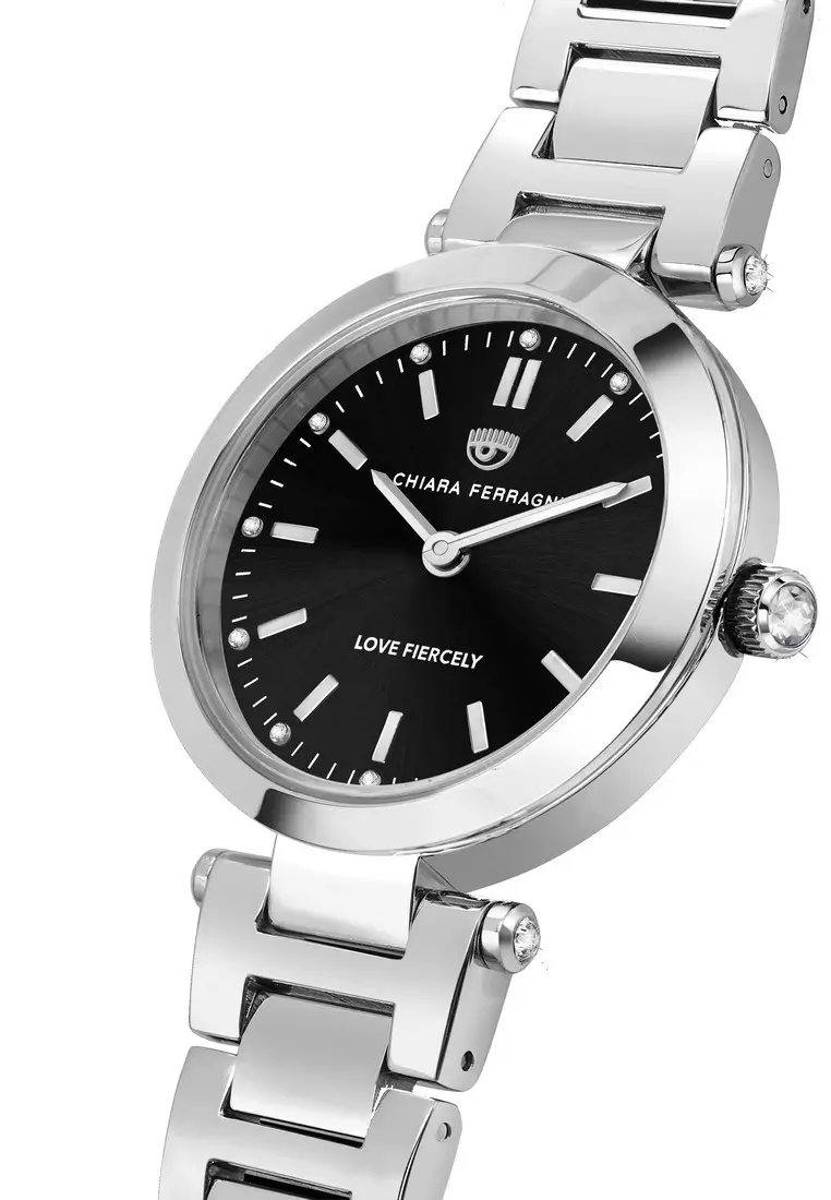 【2 Years Warranty】 Chiara Ferragni Lady Like 34mm Black Dial Women's Quartz Watch R1953103506