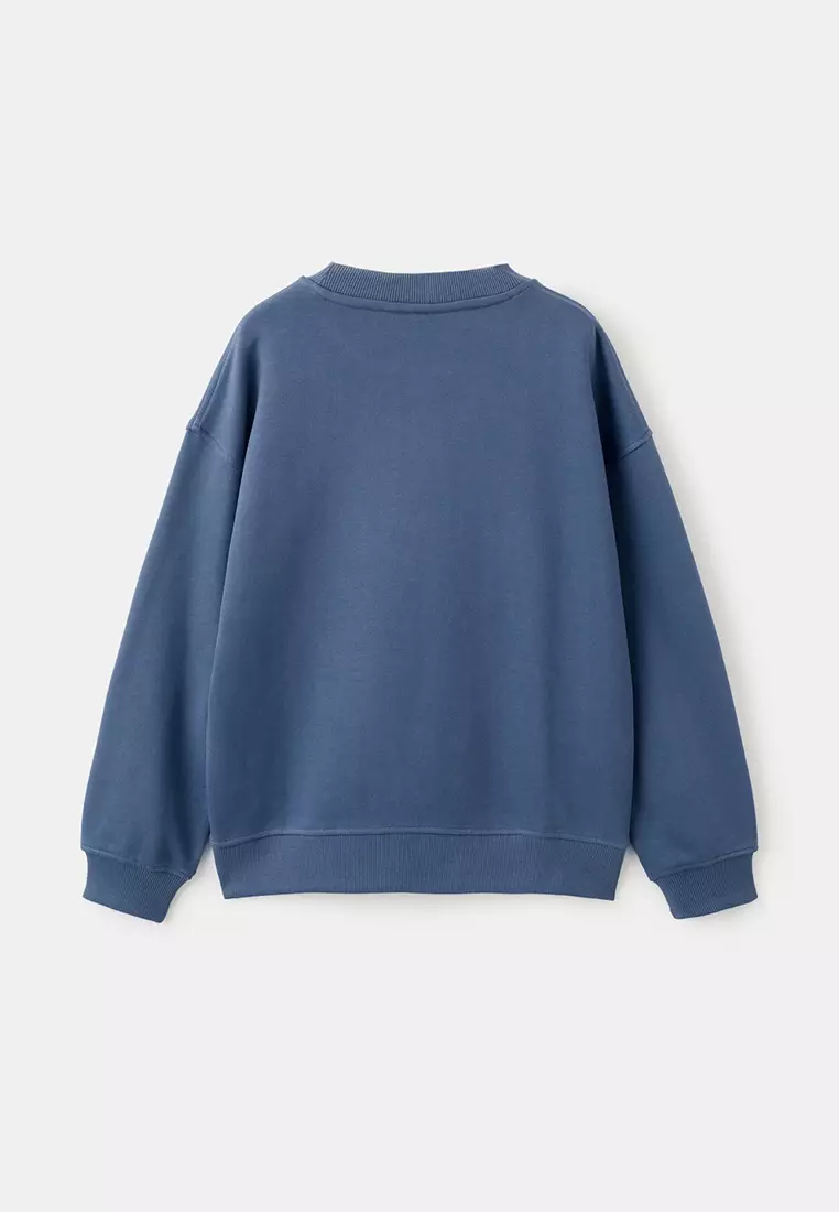 Cotton Sweatshirt With Text