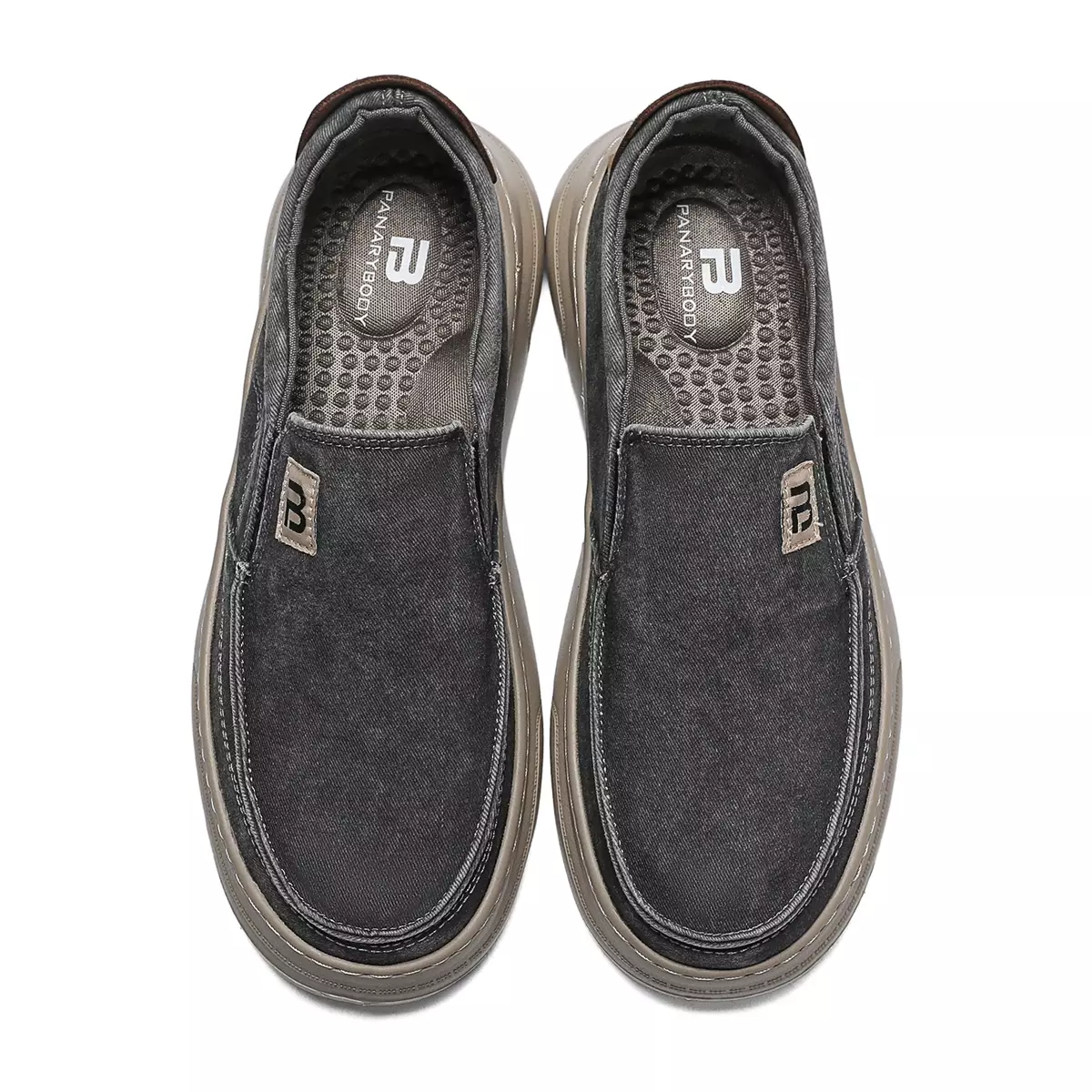 LURAD Sepatu Slip On Pria Polos Kanvas Simple Sneakers Cowok Slide Selop XK1122