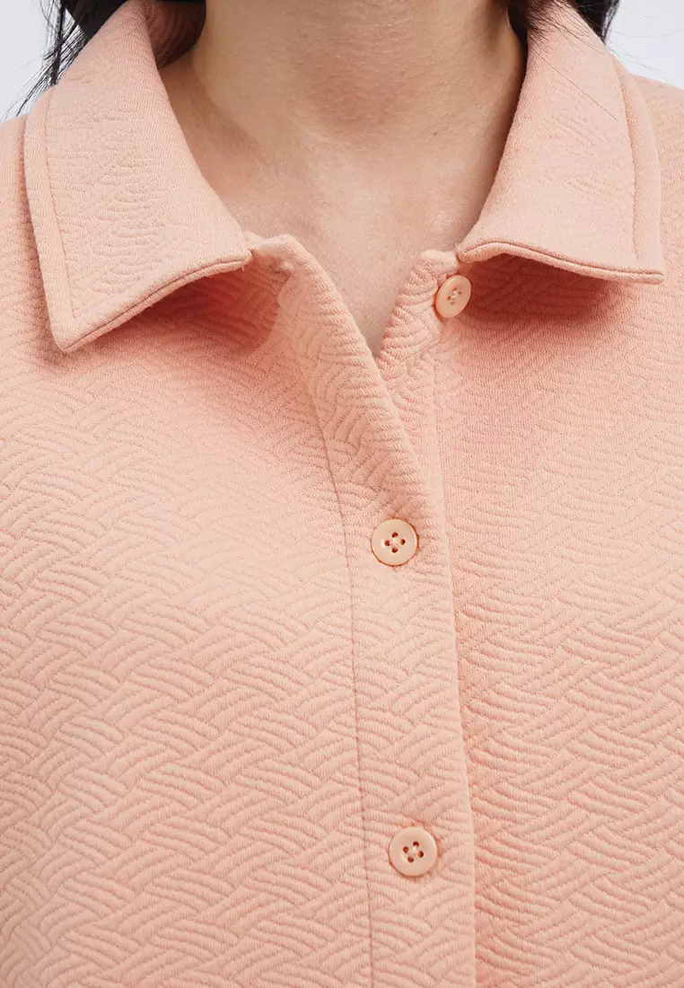 Short Sleeve Jacquard Knit Top