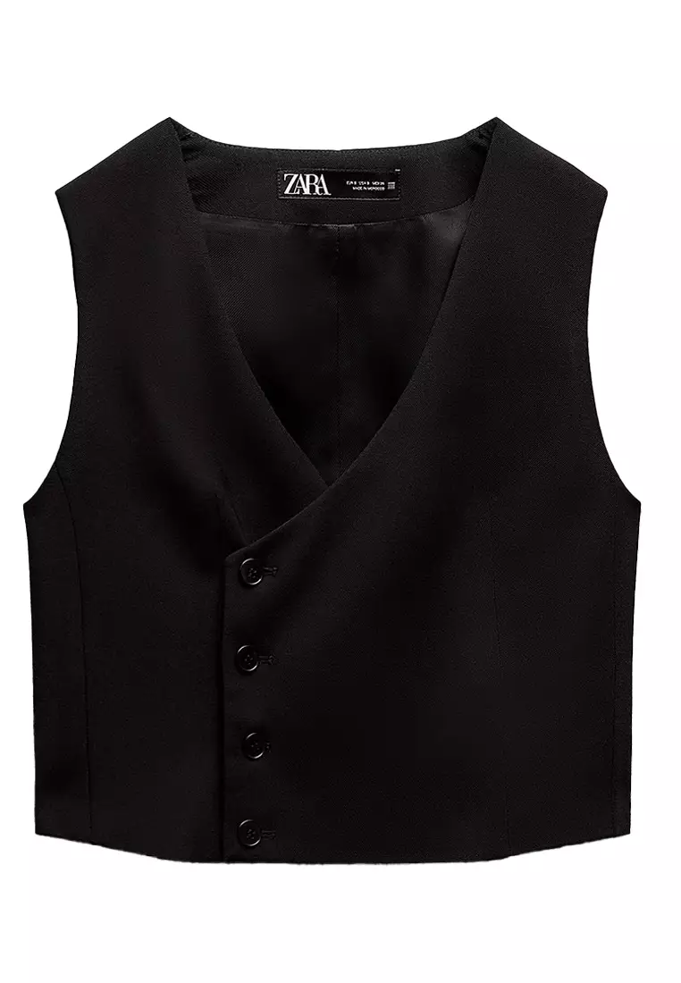 ZARA Asymmetrical Button Waistcoat 2025 Buy ZARA Online ZALORA