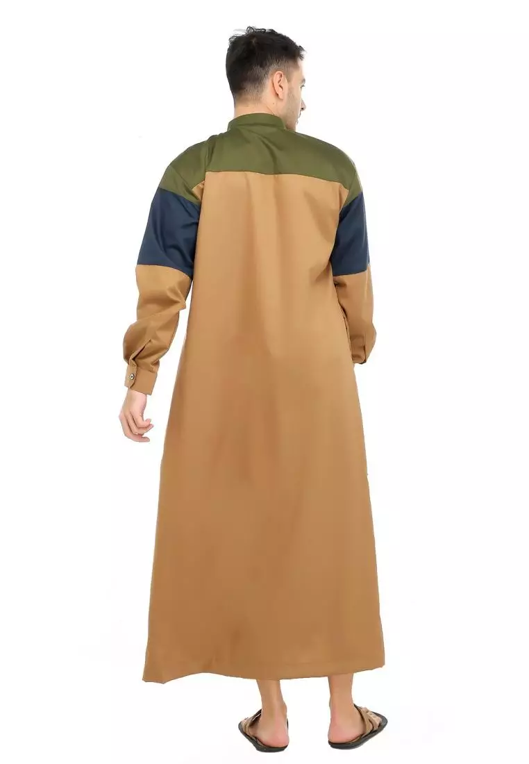 Jubah Gamis Muslim Pria Arsyad - Coklat