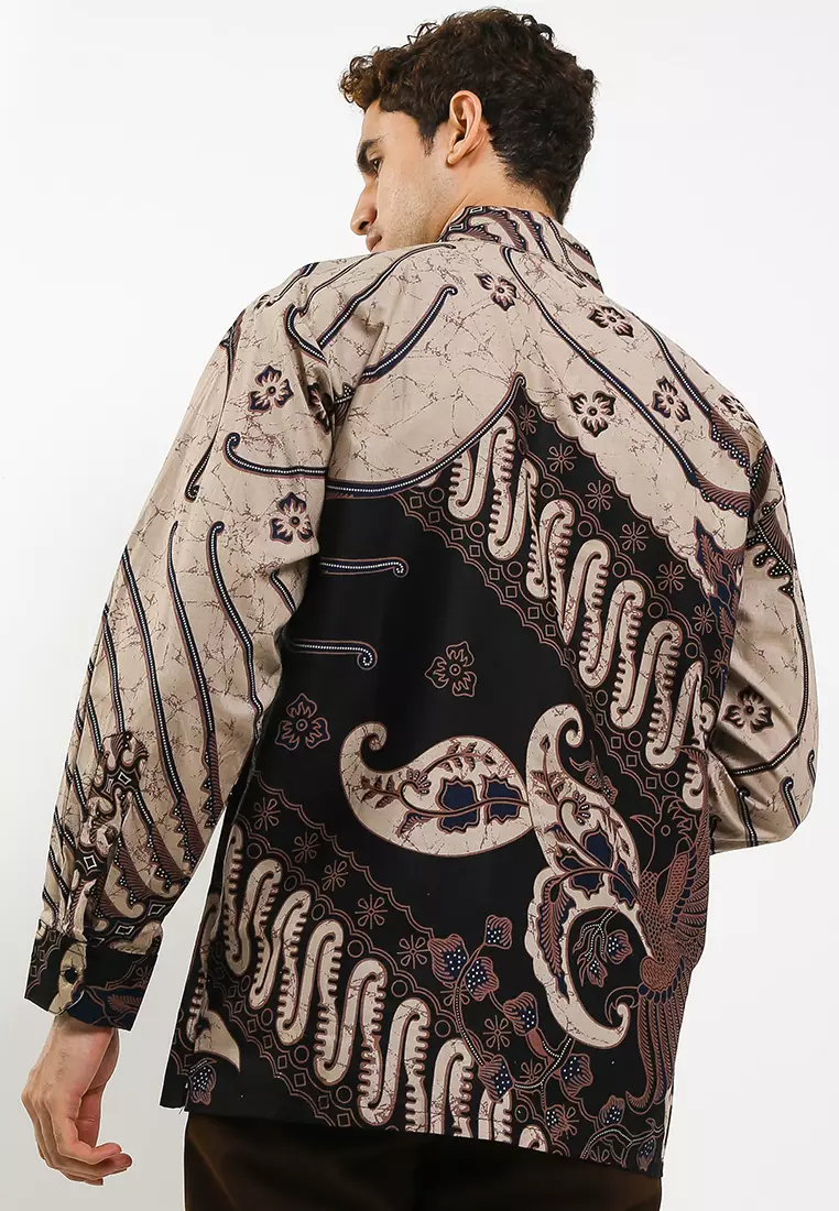 Merak 2 Kemeja Batik Exclusive Premium Pria Casual Modern Lengan Panjang