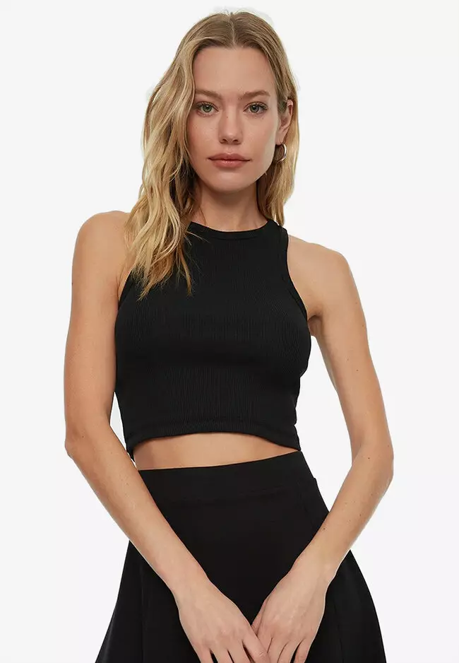 Trendyol Ribbed Cropped Tank Top 2024