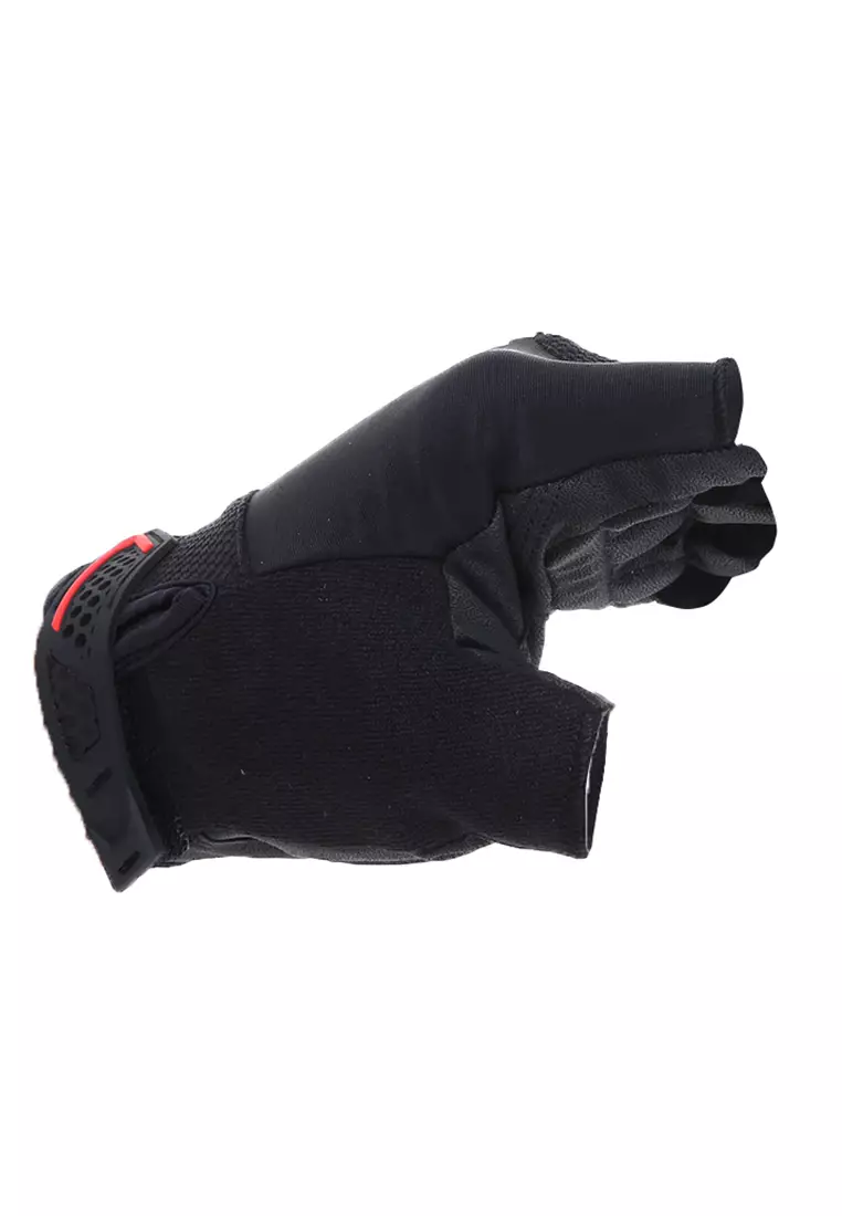 Decs Sports Gloves Sarung Tangan Sepeda Half Finger Shock Absorber Anti Slip Material Nylon Lycra ORIGINAL - Black