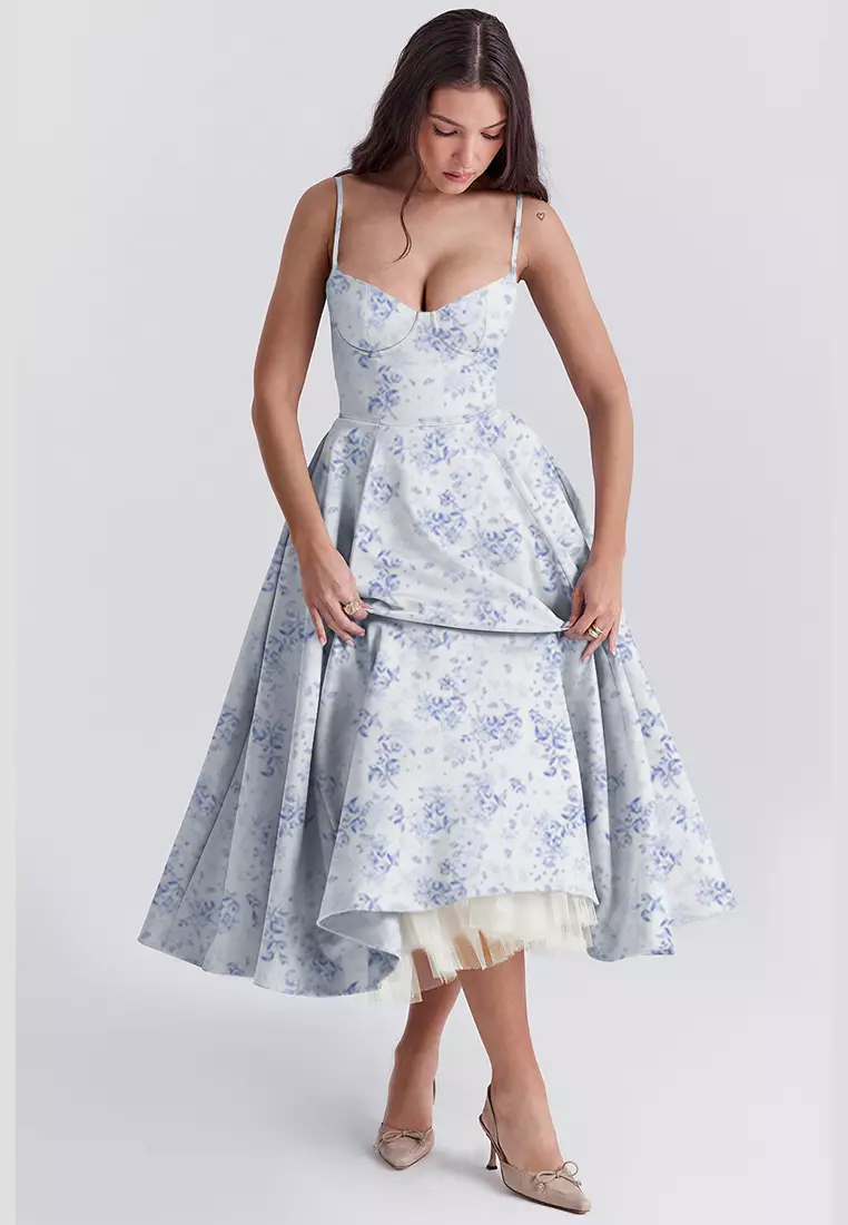 法式網紗雙層吊帶連衣裙CA25042264BE