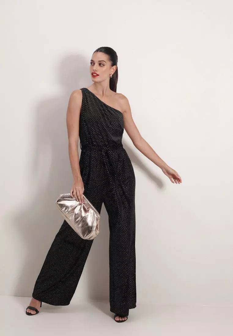 Embellished wide cheap leg jumpsuit