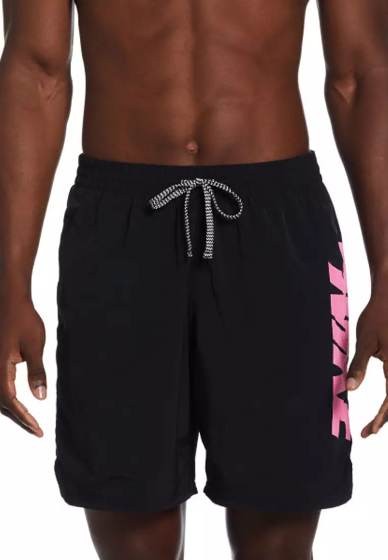 Mens black top nike swim shorts