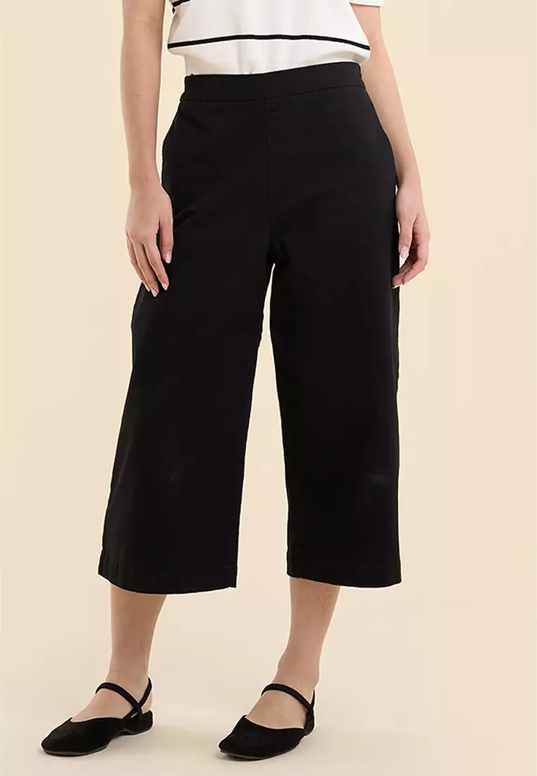 Dress Code Easy Wide Cropped Pants