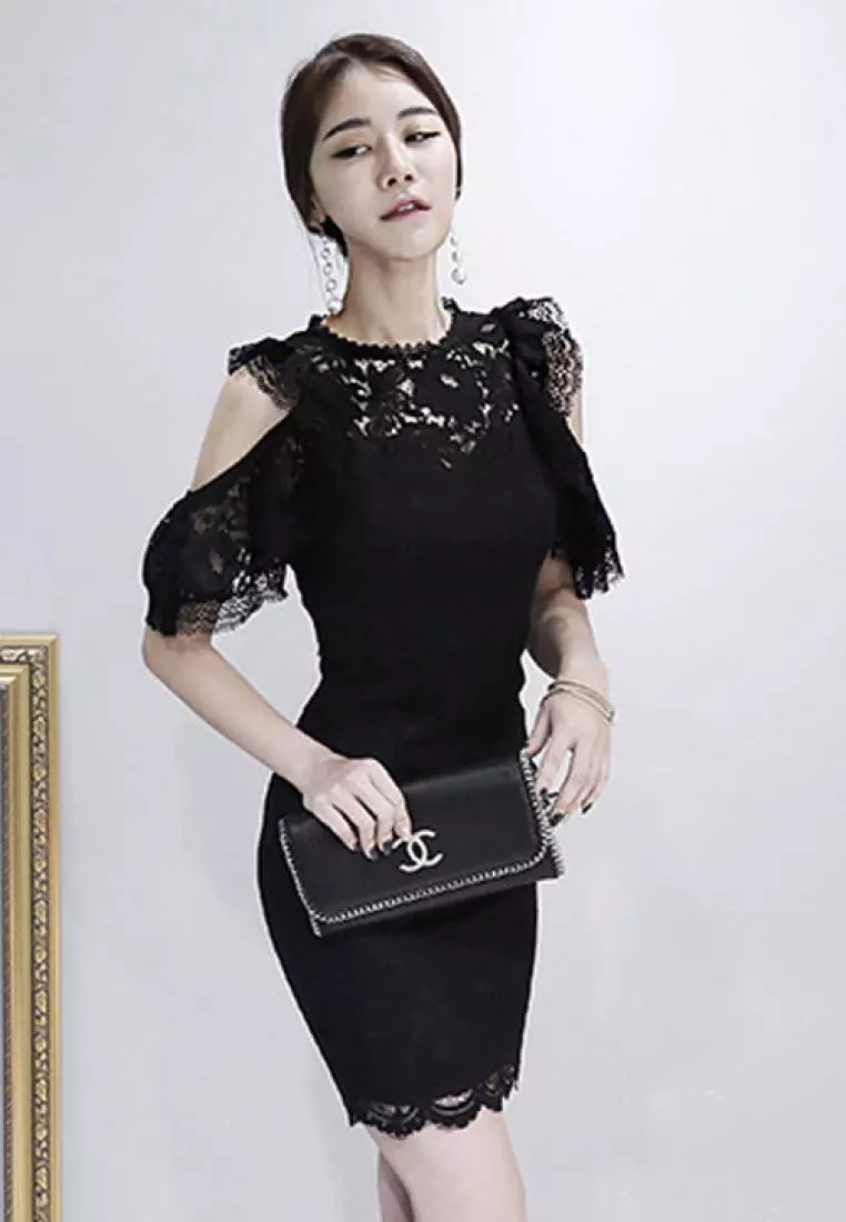 Lace Slim One-piece Dress UA0505461