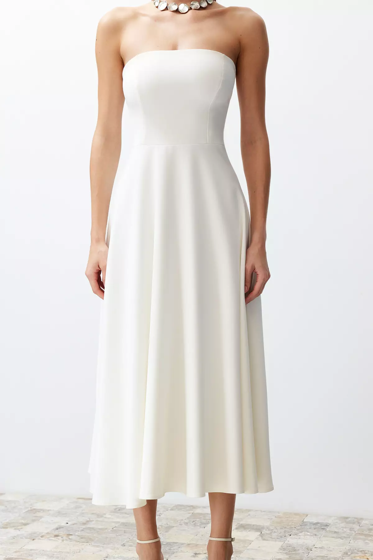 Strapless Midi Dress