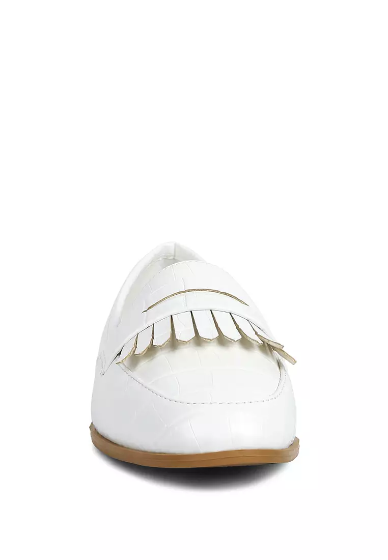 White 2025 patent loafers