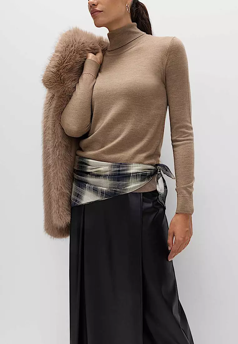 Pure Merino Wool Roll Neck Jumper