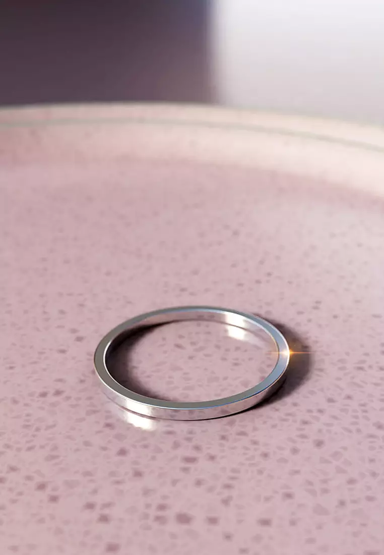 White Gold Simplicity Slim Ring