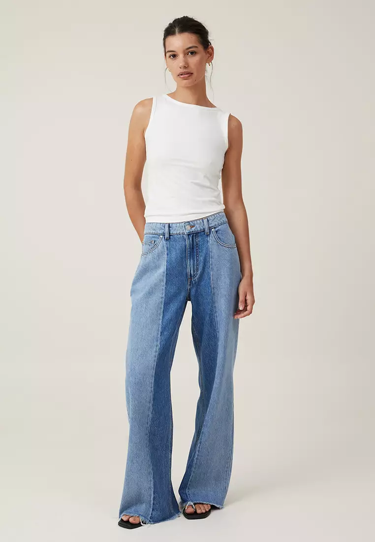 Buy Cotton On Wide Leg Jeans Asia Fit 2024 Online | ZALORA Philippines