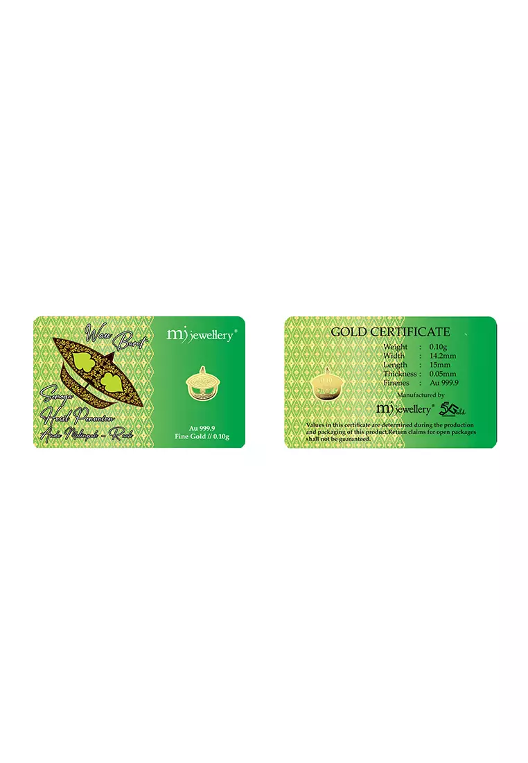 5G Gold Collection 999.9/24K Wau Series Gold Bar (0.1g)