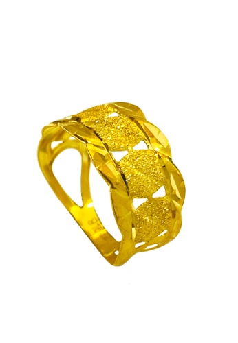 Buy Litz Litz 916 22k Gold Ring 黄金戒指 Lgr0065 L Sz 15 Online Zalora Malaysia