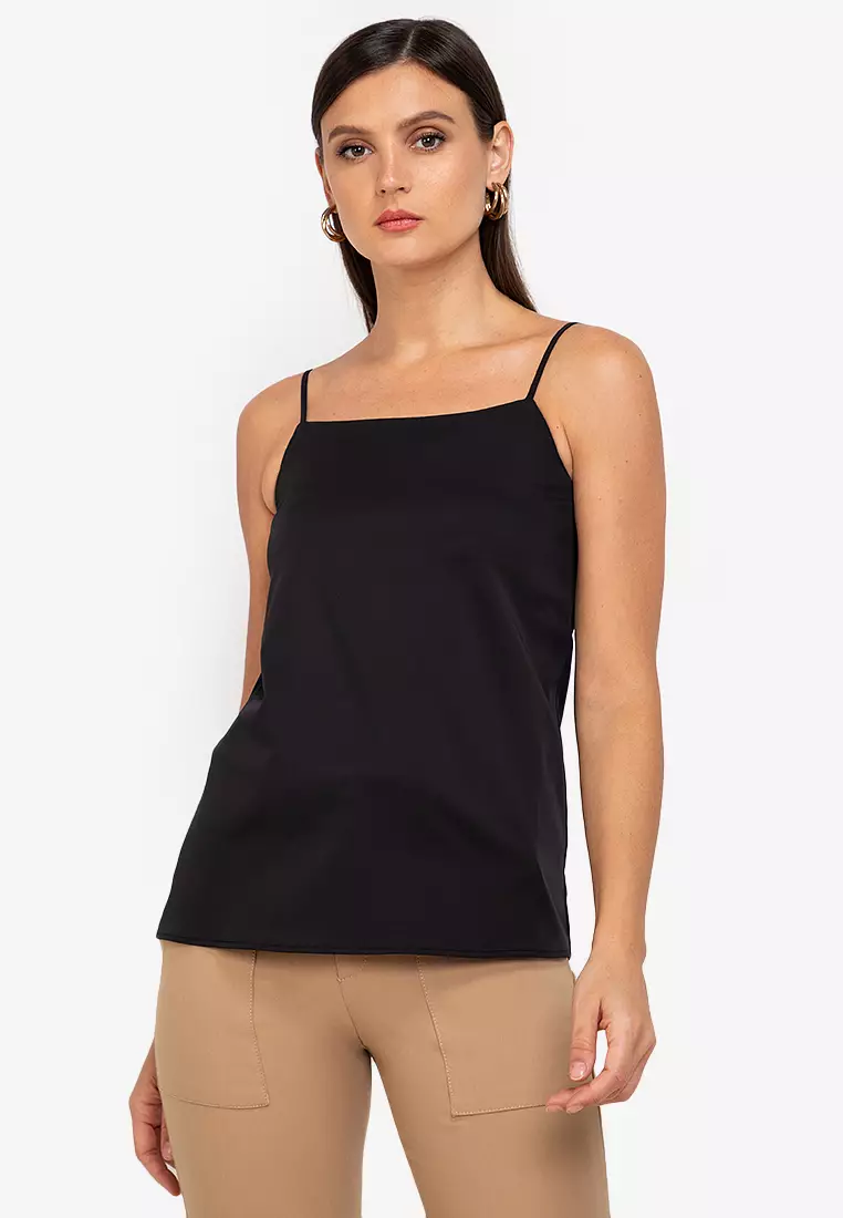 Buy Solid Cami Top with Adjustable Spaghetti Straps