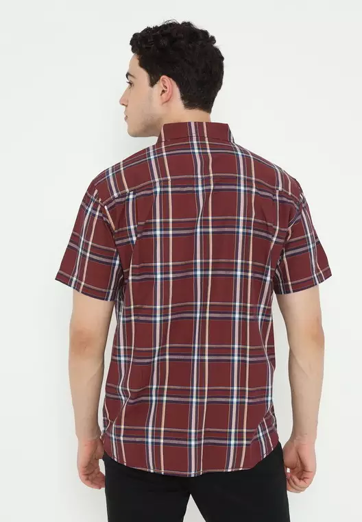 POLICE Kemeja Yarndyed Kotak Regular Fit Pria