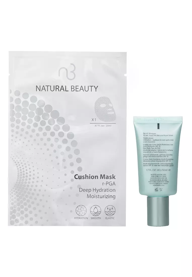 ESTÉE LAUDER - Estee Lauder DayWear Sheer Tint Release Advanced Multi-Protection Anti-Oxidant Moisturizer SPF 15 50ml X Natural Beauty r-PGA Deep Hydration Moisturizing Cushion Mask (Exp Date: 01/2026) 6x 20ml 2pcs