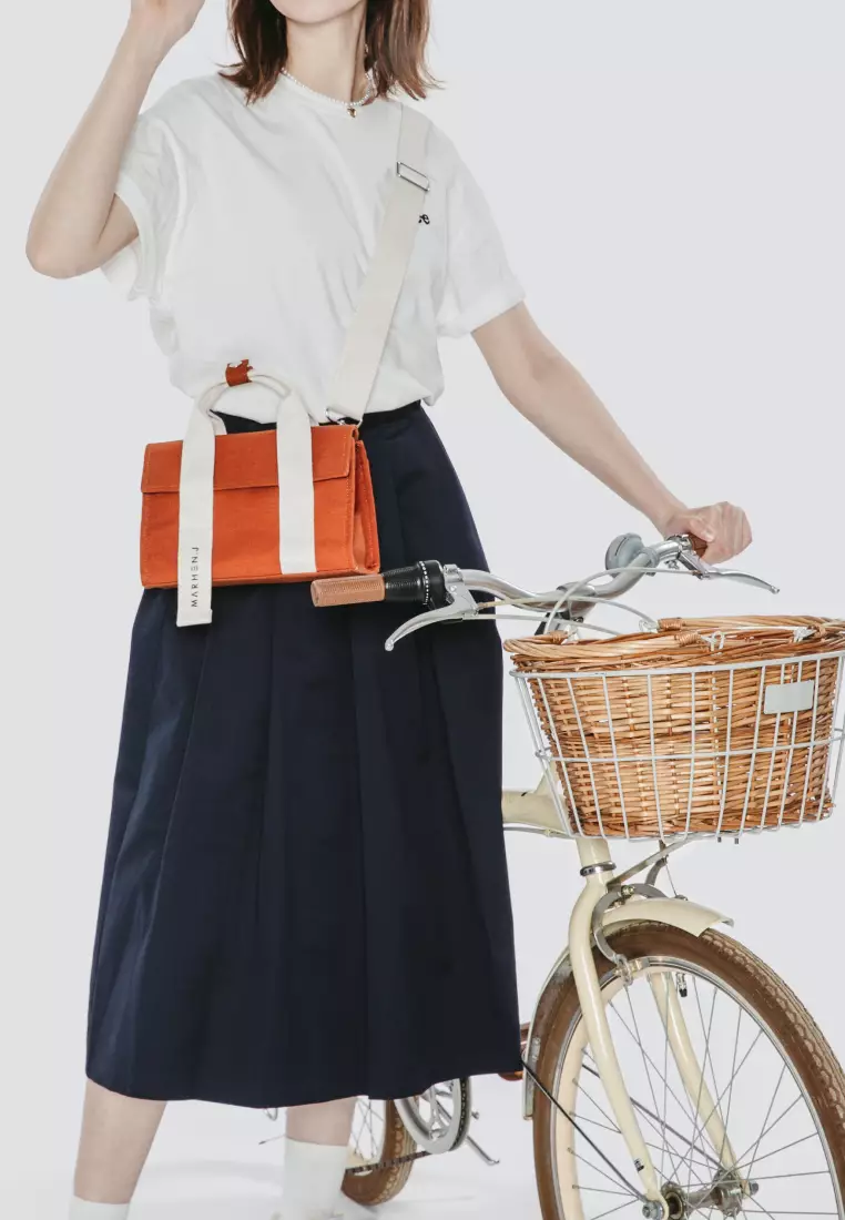 ROY NANO Canvas Crossbody Bag Brick Orange