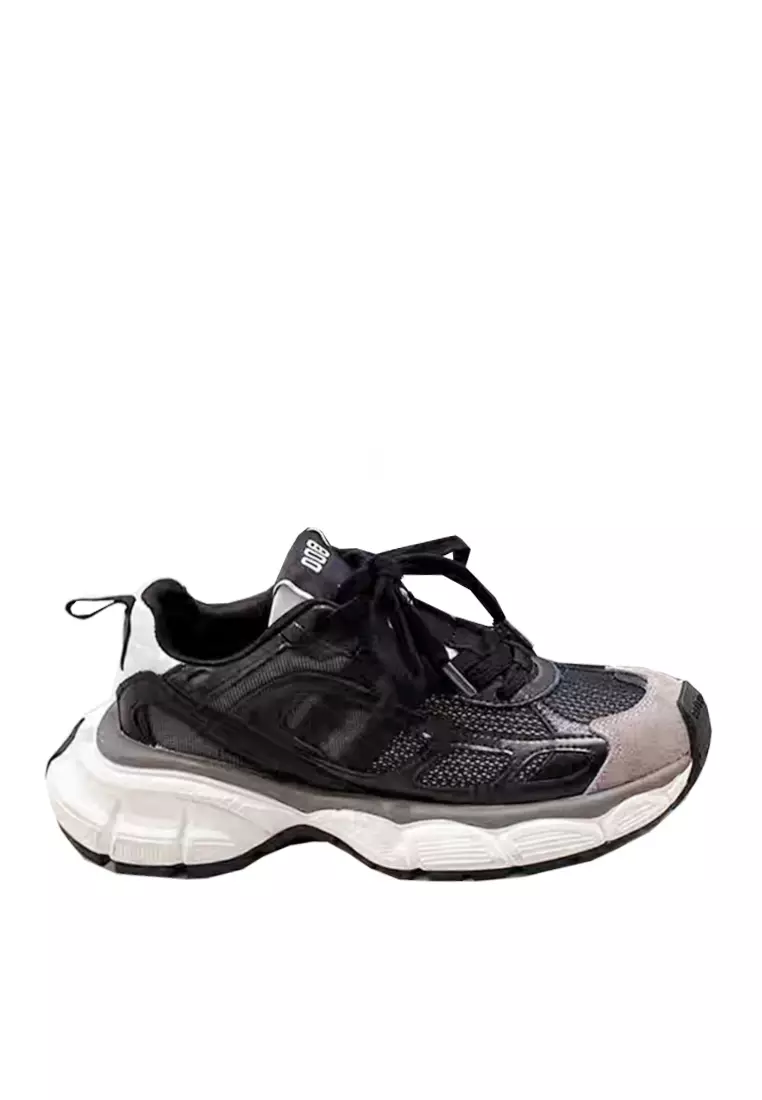 Discount on Twenty Eight Shoes  shoes - SKU: VANSA Contrasting Cow Leather Platform Sneakers VPW-T2