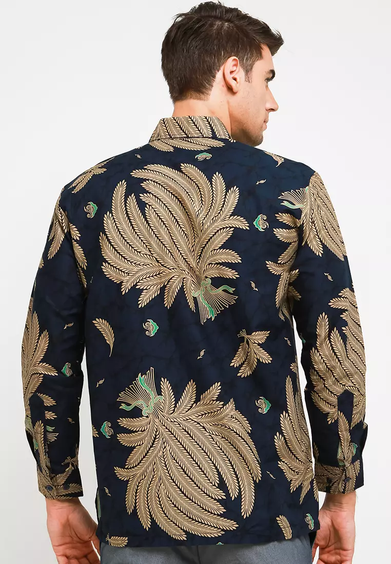 BATIK TALENTA EXCLUSIVE Lengan panjang Navy    A479