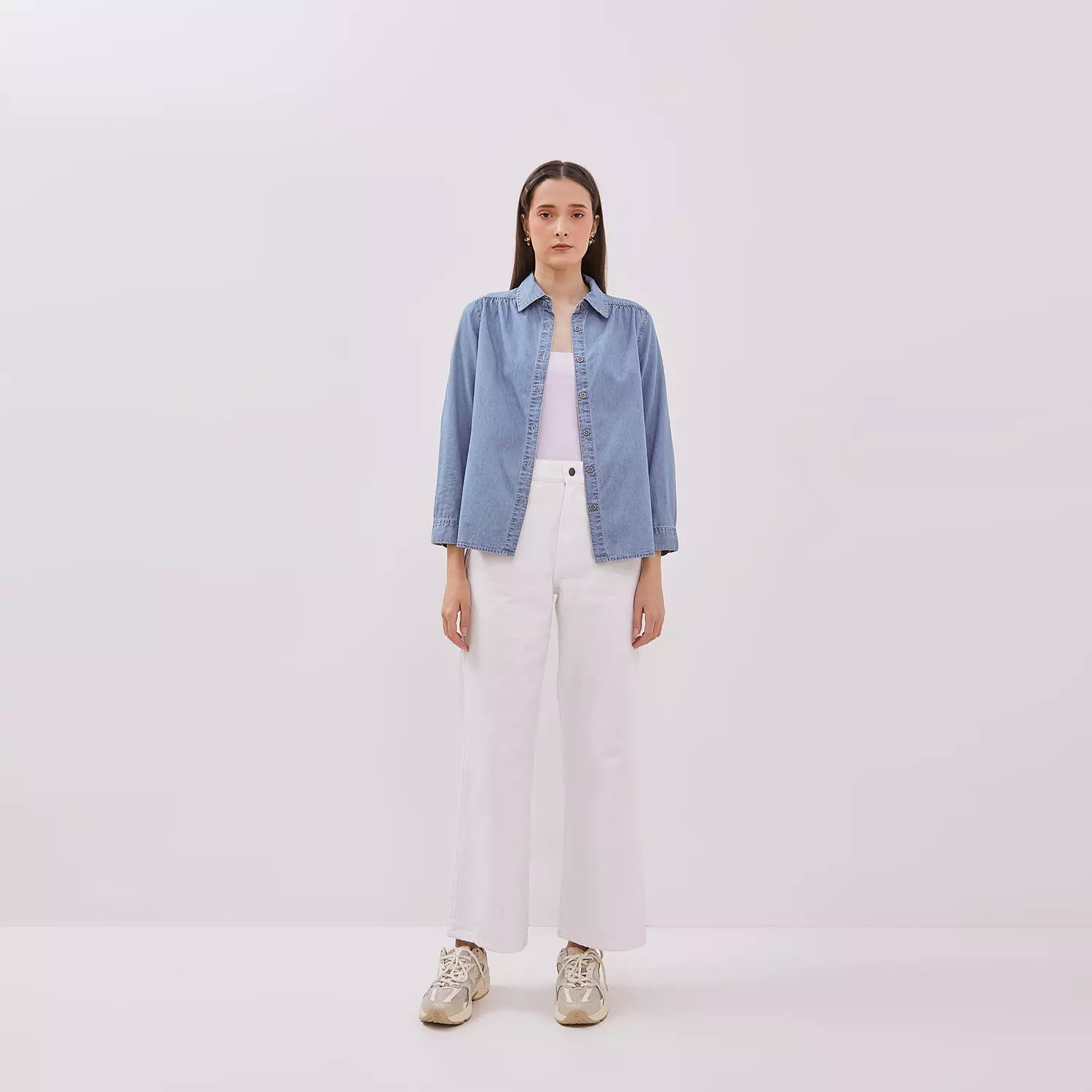 DUST Kemeja Denim Avery Light Blue  (D.116441)