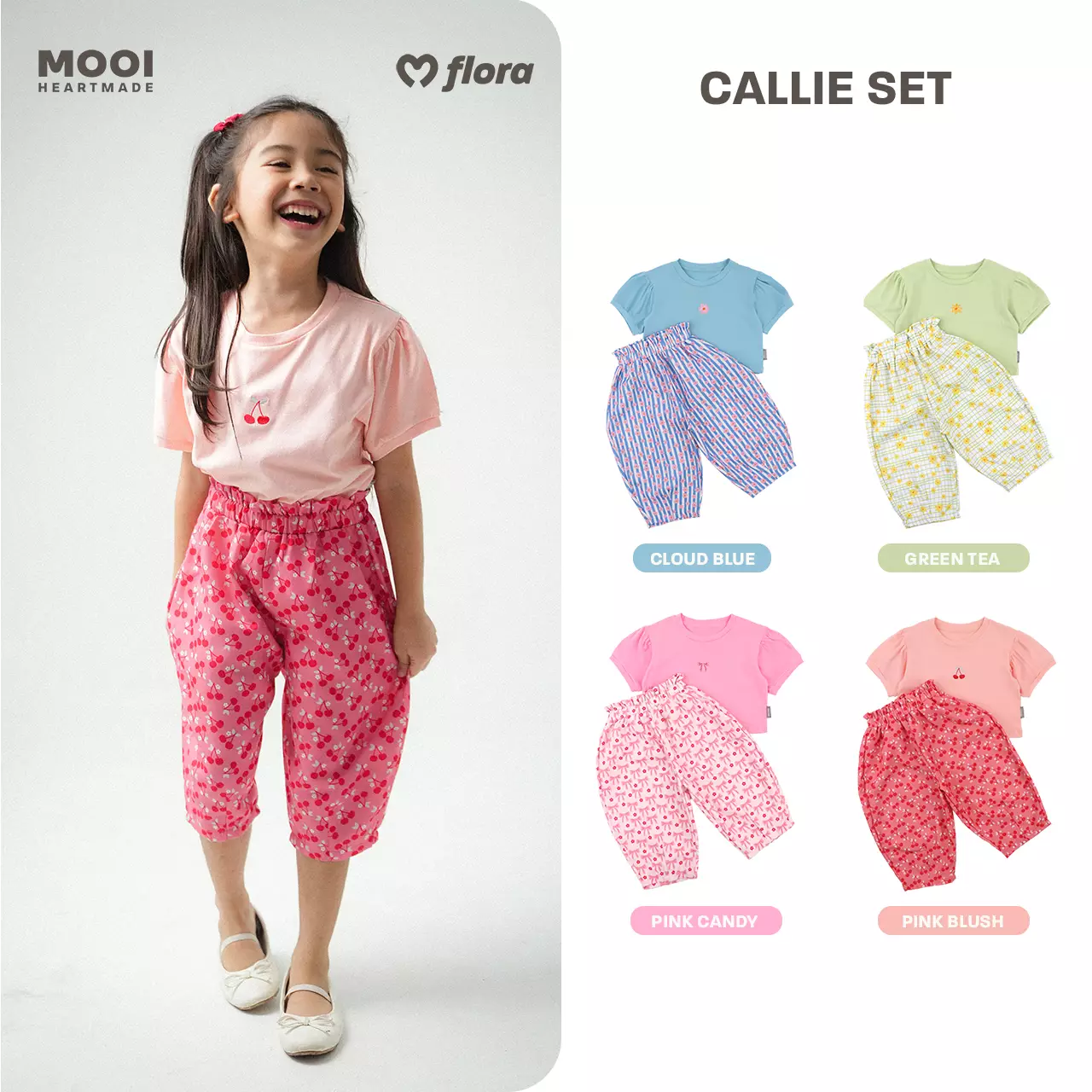 Mooi Setelan Anak Perempuan Callie Set - Cloud Blue
