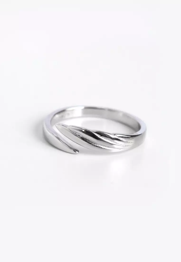 Buy LYCKA LDR8092 S925 Silver Angle Wings Lady Open Ring 2024