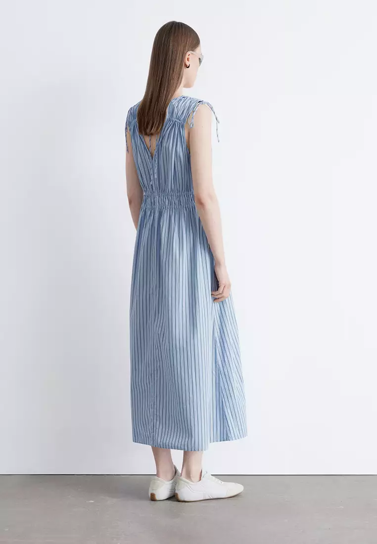 Tie-Detailed Midi Dress