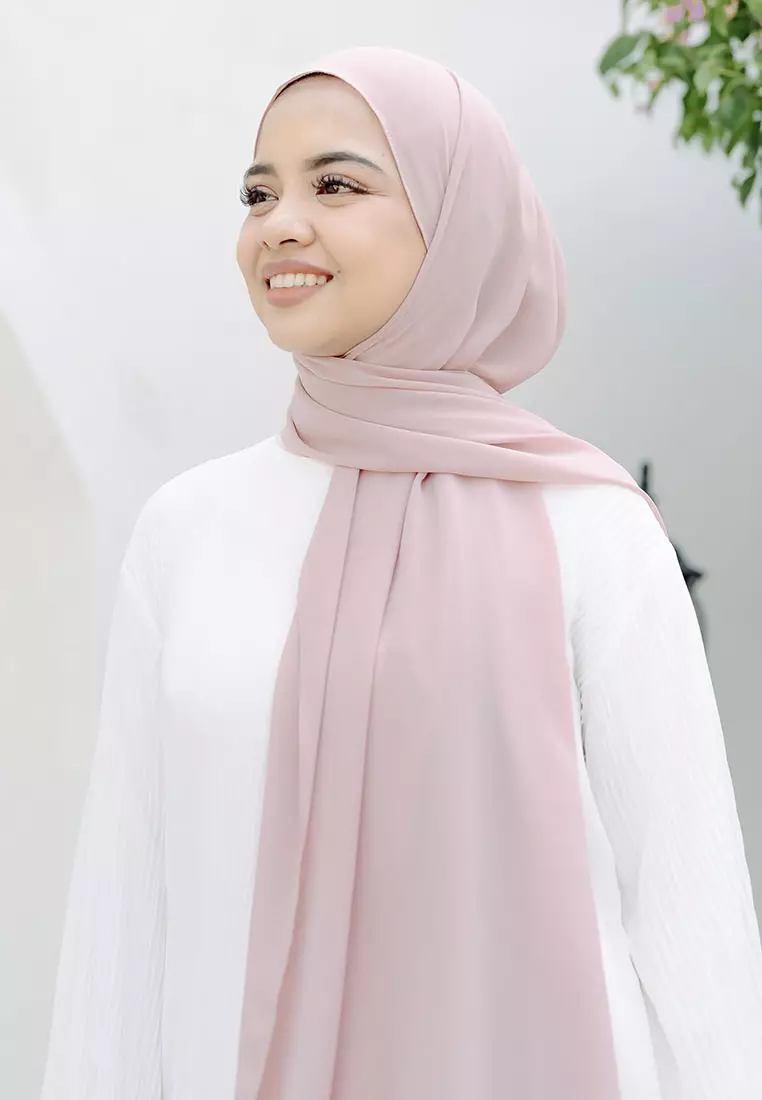 Bawal Instan Shawl Tali (Pashmina Tali Ceruty Babydoll) Peony