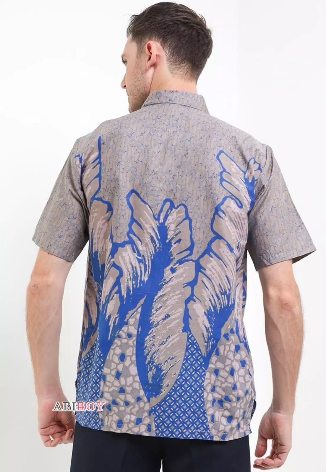 Wulundra Blu  Kemeja Batik Pria Premium Slimfit Lengan Pendek NLN