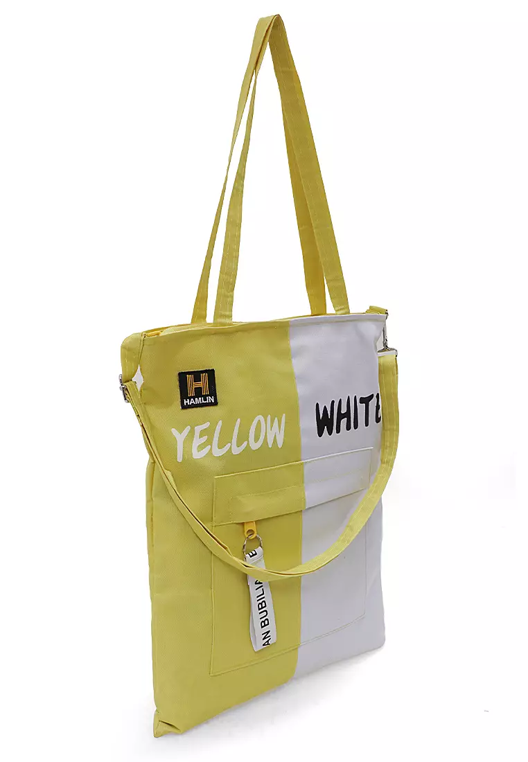 Millane Totebag Wanita Simple Two Tone Fashion Casual Large Storage Material Canvas ORIGINAL