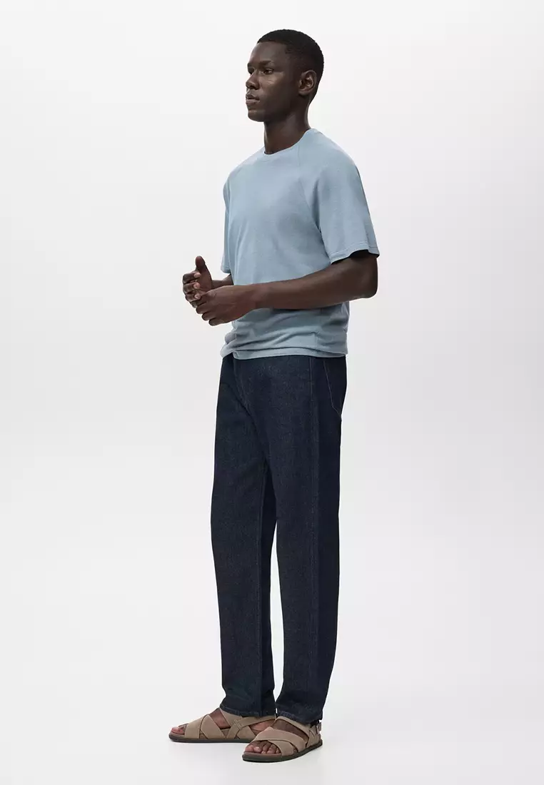 Relaxed-Fit Cotton-Linen T-Shirt
