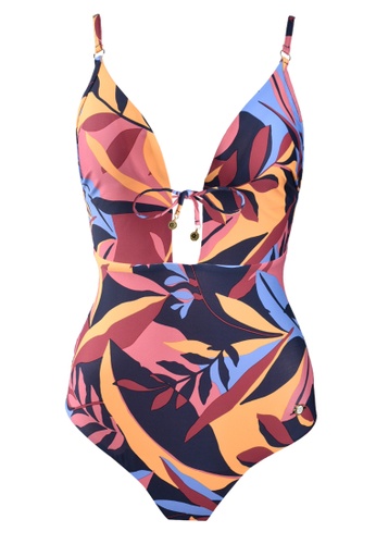 Sunseeker multi Stencilled Tropics One-piece Swimsuit 02729US94CB92EGS_1
