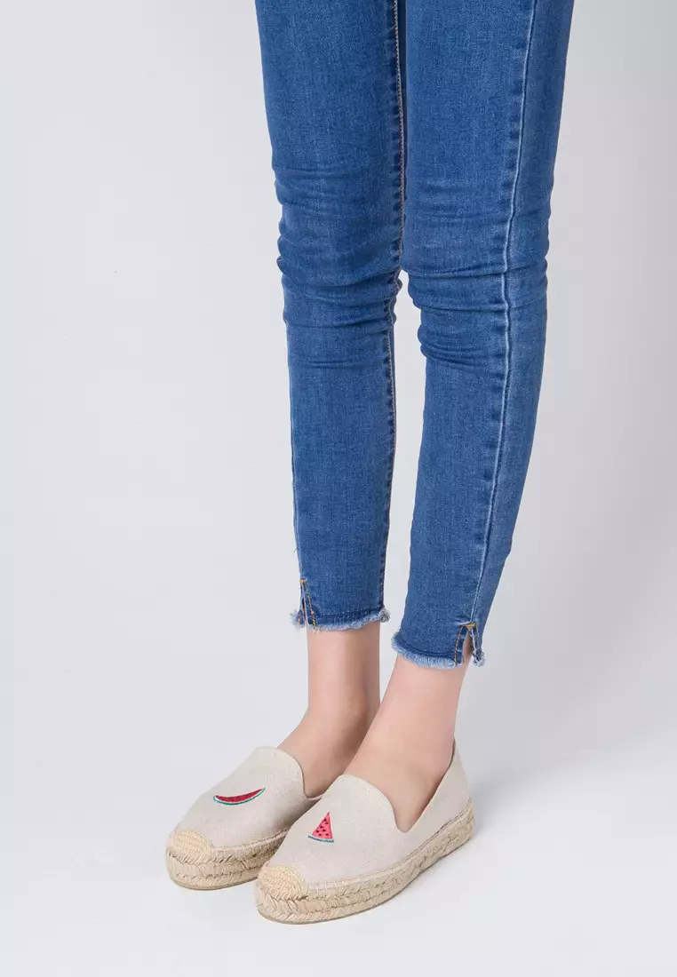 Platform Embroidered Canvas Espadrilles HB6105